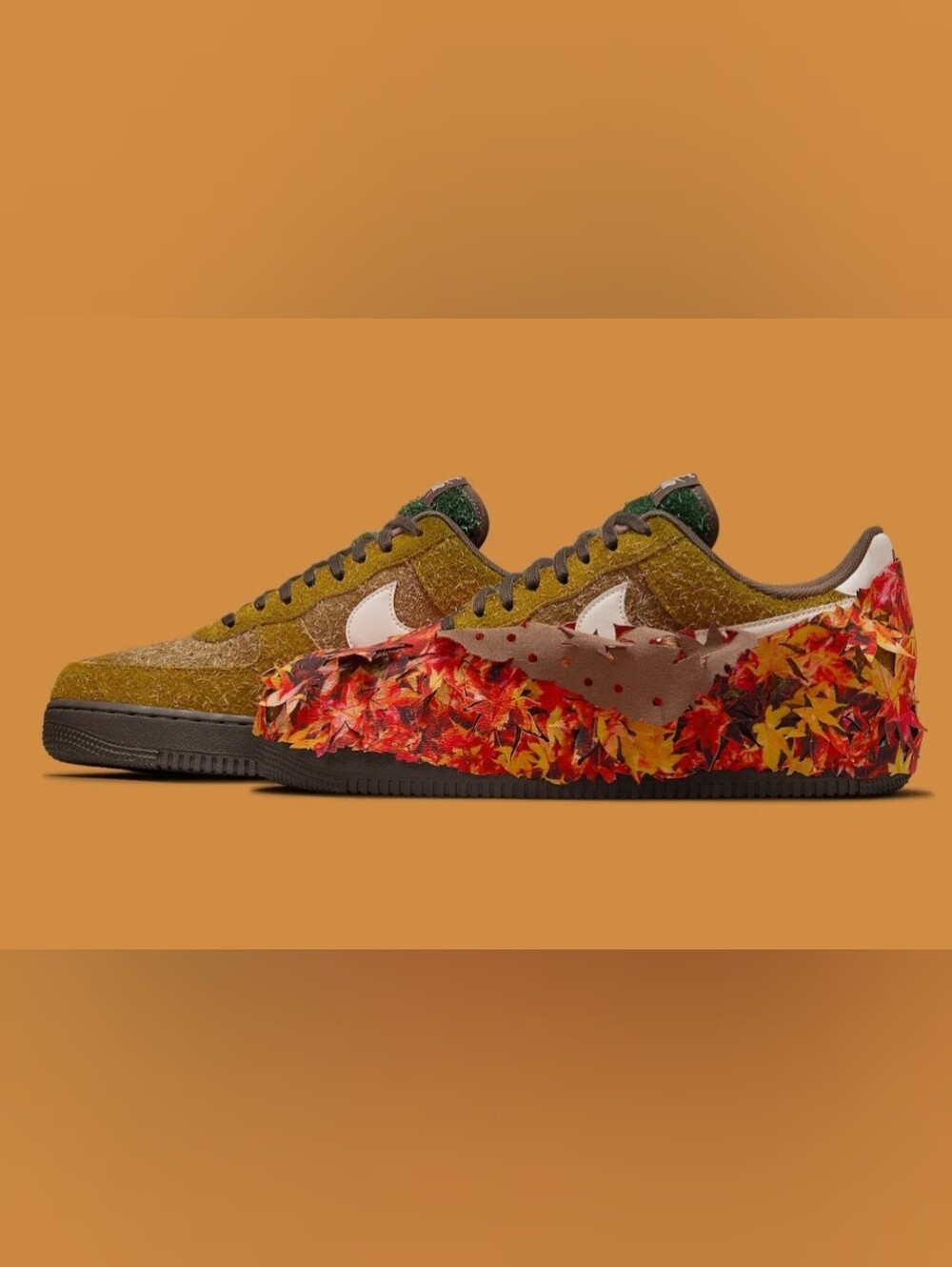 Nike Air Force Ones LX Low Leaf Orange Camo, Mens Sz 12, NIB